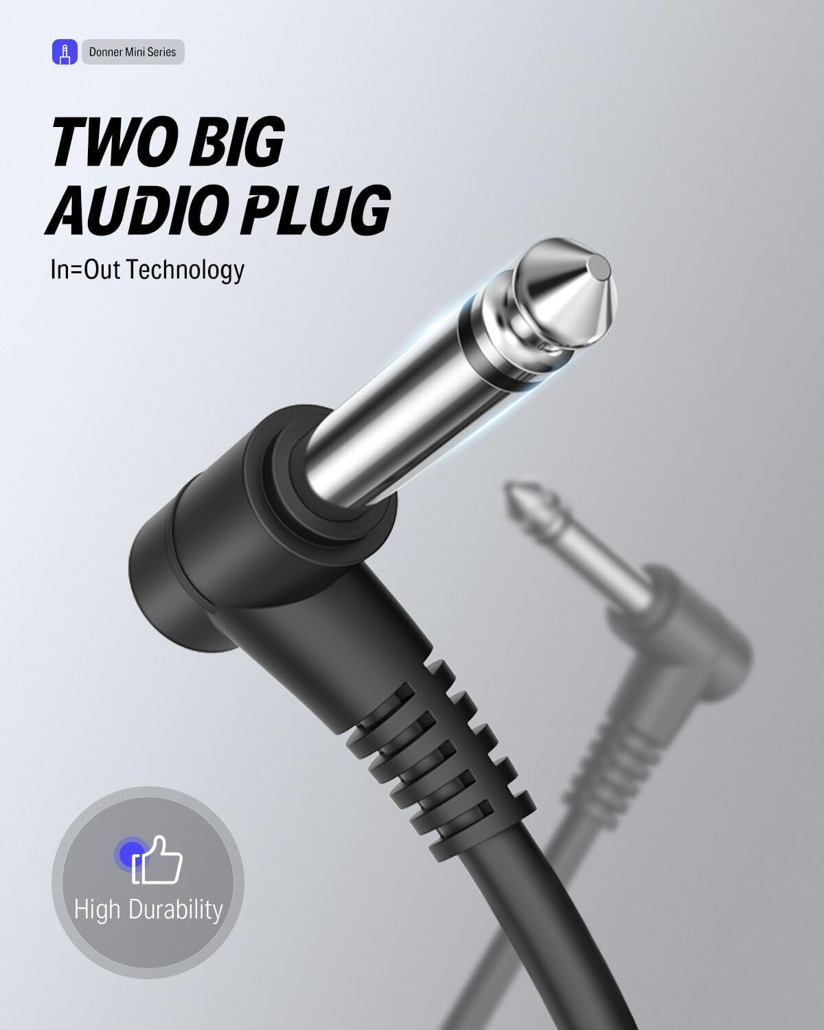 🎸Donner 6Pcs 6 in Guitar Effects Pedal Patches Cable 1/4" Noiseless Lead 6.35mm