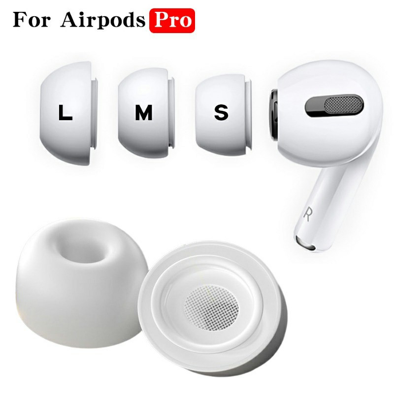 3 Replacement Eartips for AirPods Pro 1/2 Soft Silicone Rubber Earbuds in S/M/L