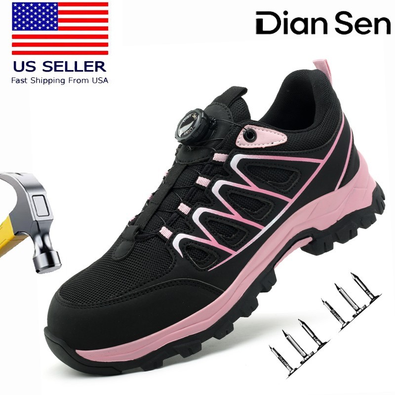 Women Work Shoes Steel Toe Safety Shoes Indestructible Protective Boots Size 5-9