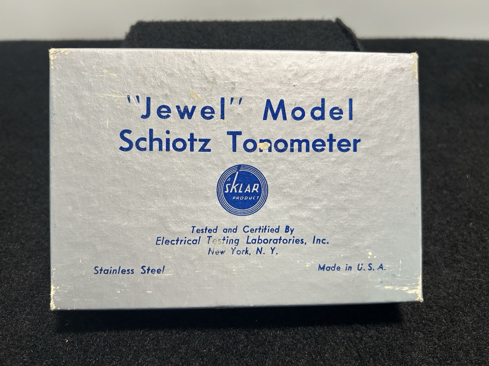 Sklar Schiotz Jewel Tonometer, Complete Set