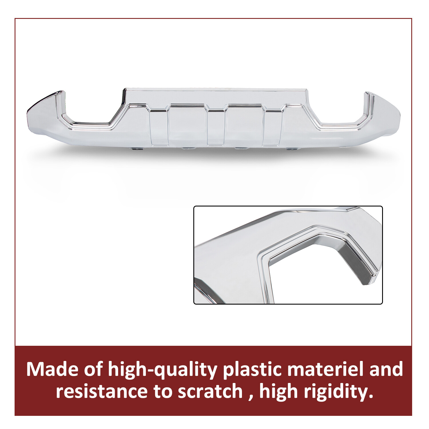 Fits 16-19 GMC Sierra 1500 Front Bumper Skid Plate Protective Armor Chrome