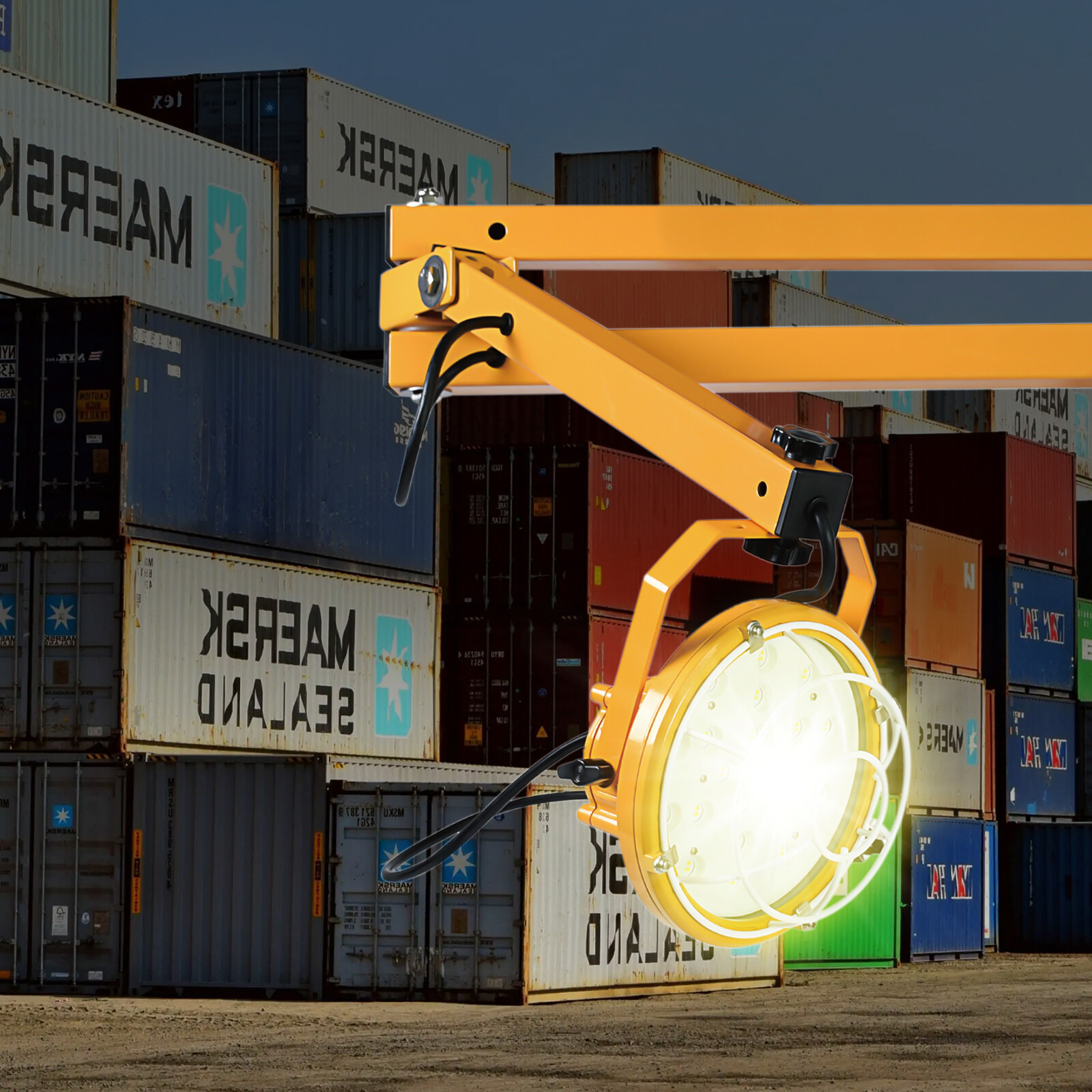 50W LED Loading Dock Light 40" Double Swing Arm Dock Light 6000 Lumen IP65 US