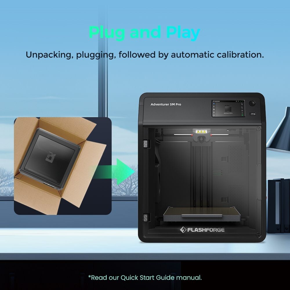 FLASHFORGE 3D Printer Adventurer 5M Pro Fully Enclosed Camera 600mm/s High Speed