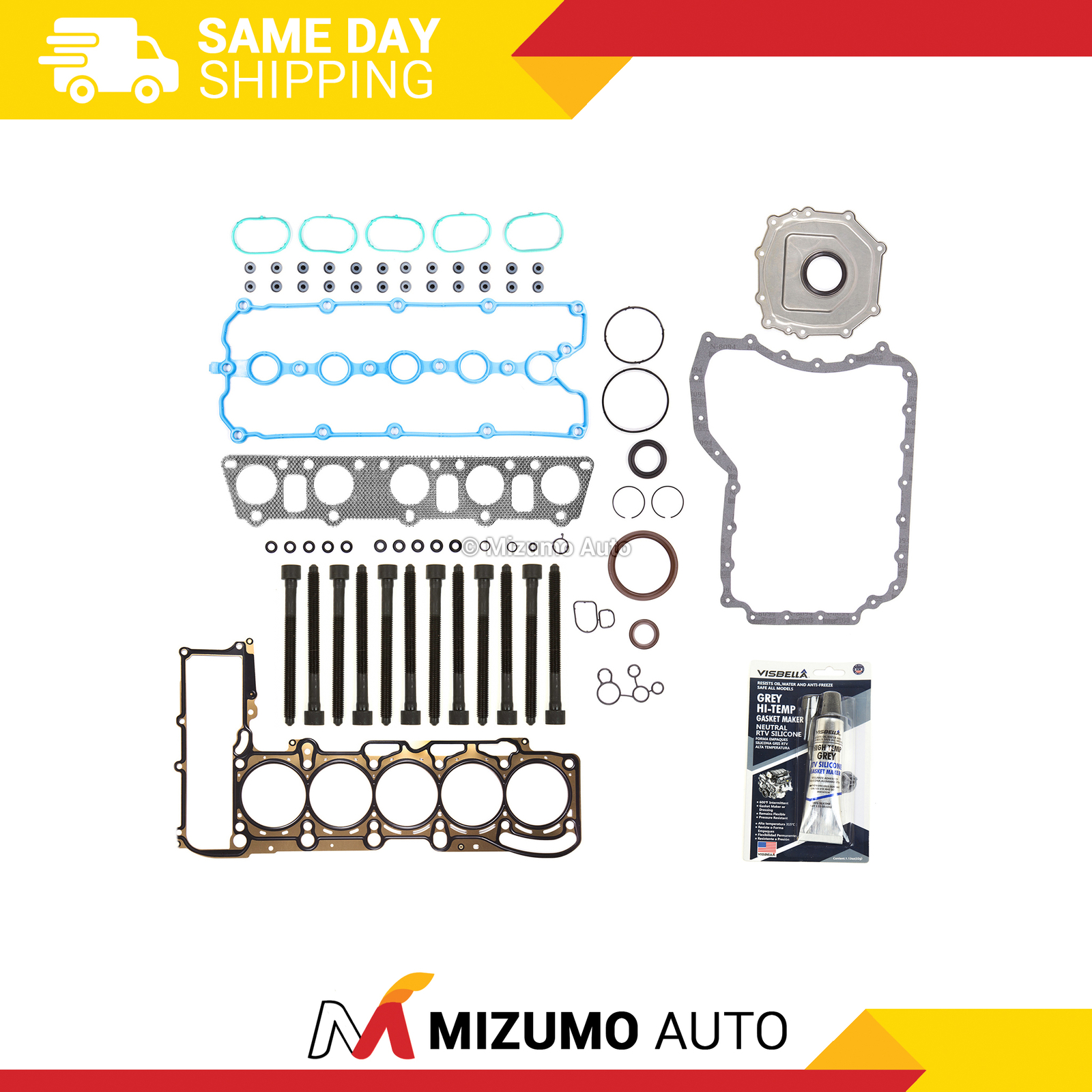 Full Gasket Set Head Bolts Fit 05-09 Volkswagen Jetta Beetle 2.5 BGP BGQ BPR BPS