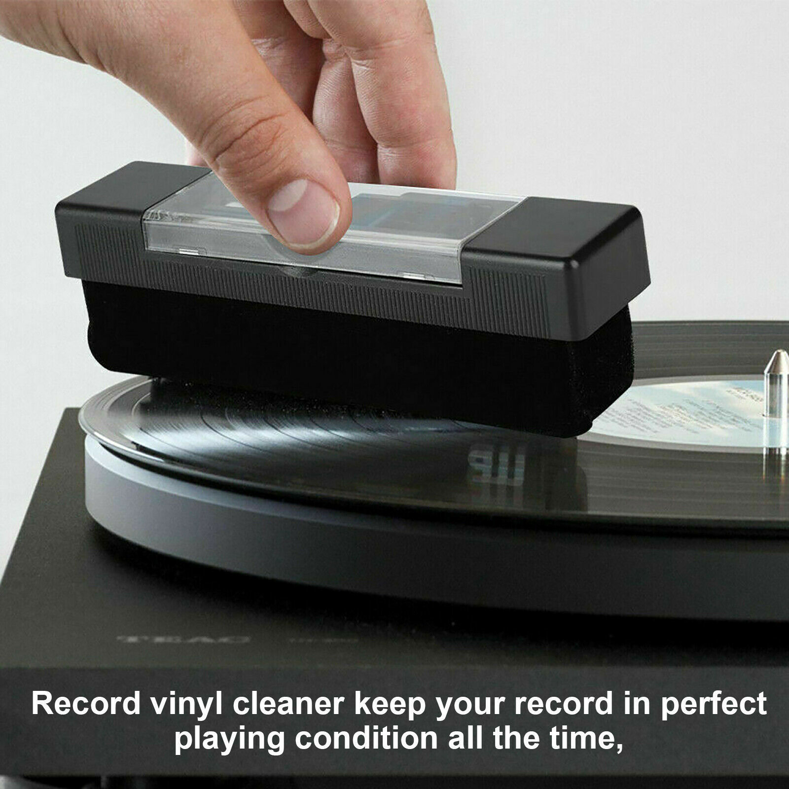 3in1 Vinyl Record Cleaning Brush Set Stylus Velvet Anti-static Cleaner Tool Kit