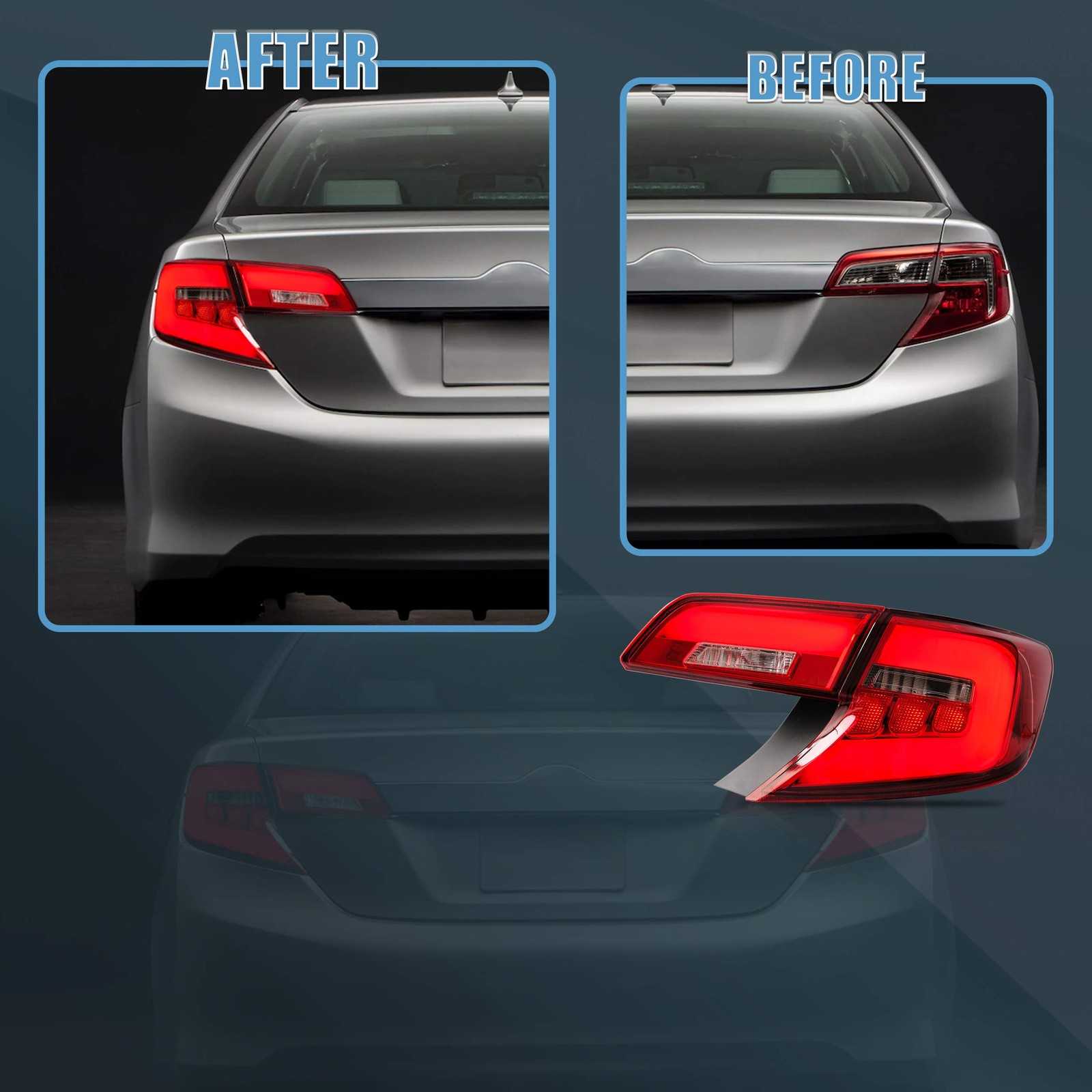 Tail Lights Assembly fit for 2012-2014 Toyota Camry Plug and Play