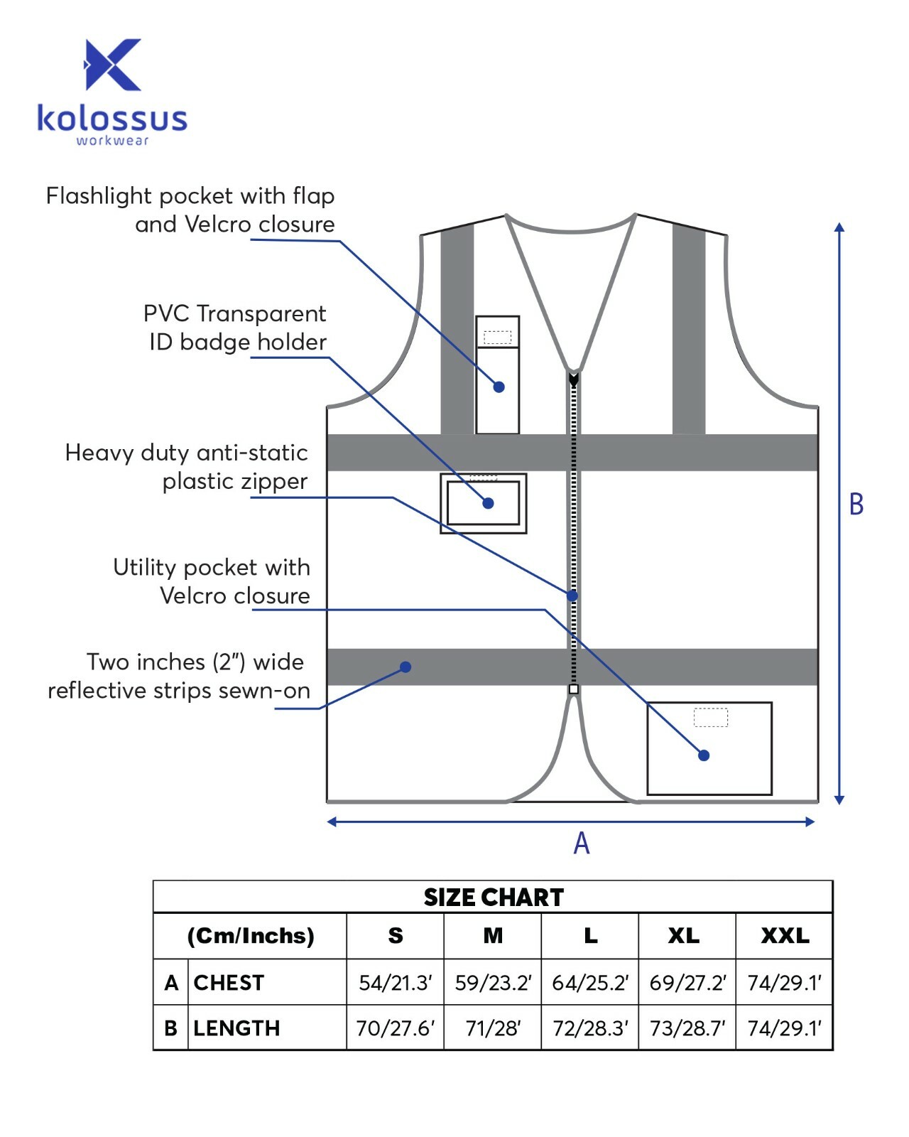 Safety Vest CUSTOM Hi-Vis PERSONALIZED Print in full color