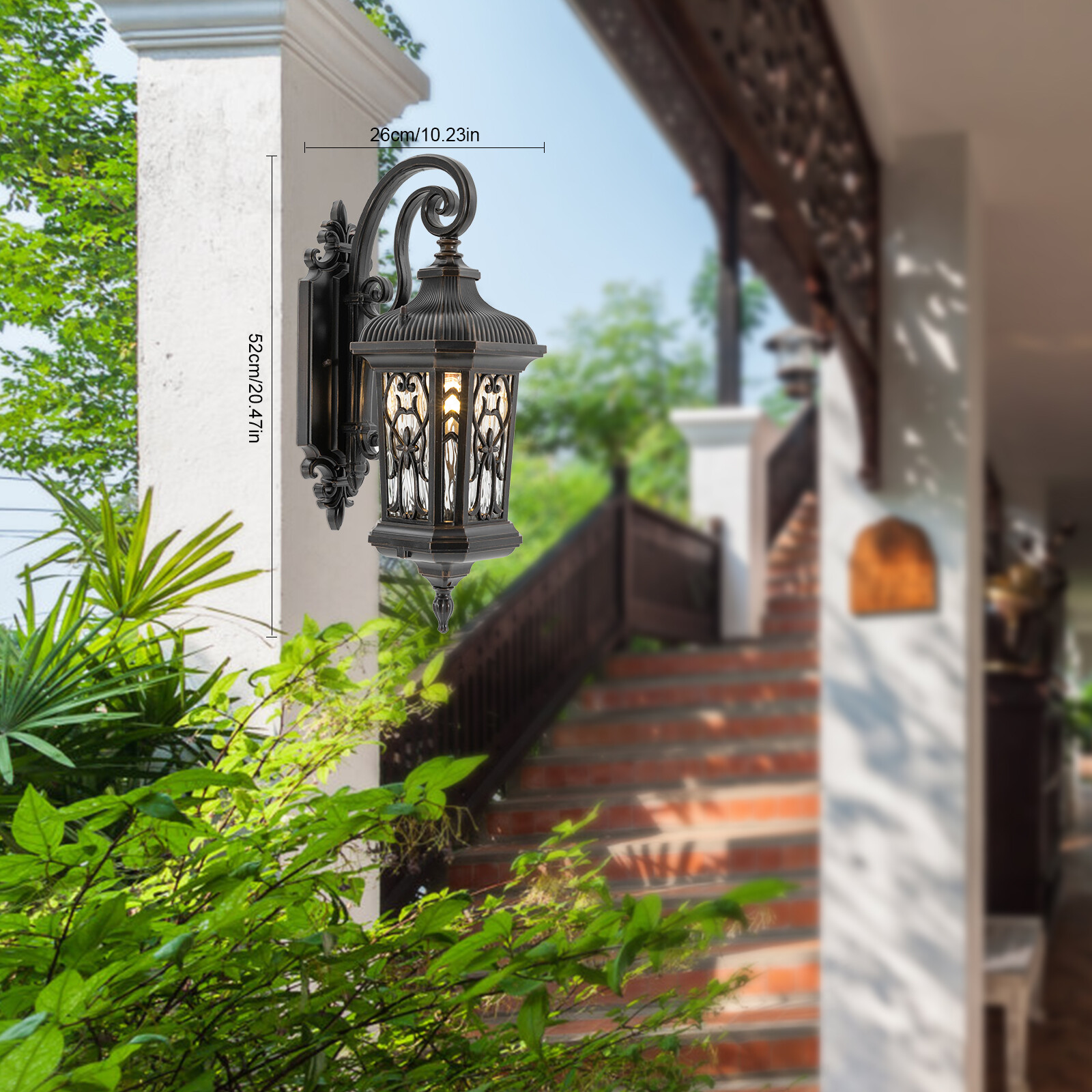 1* Dusk to Dawn Outdoor Wall Sconce Porch Light Exterior Wall Light Fixture