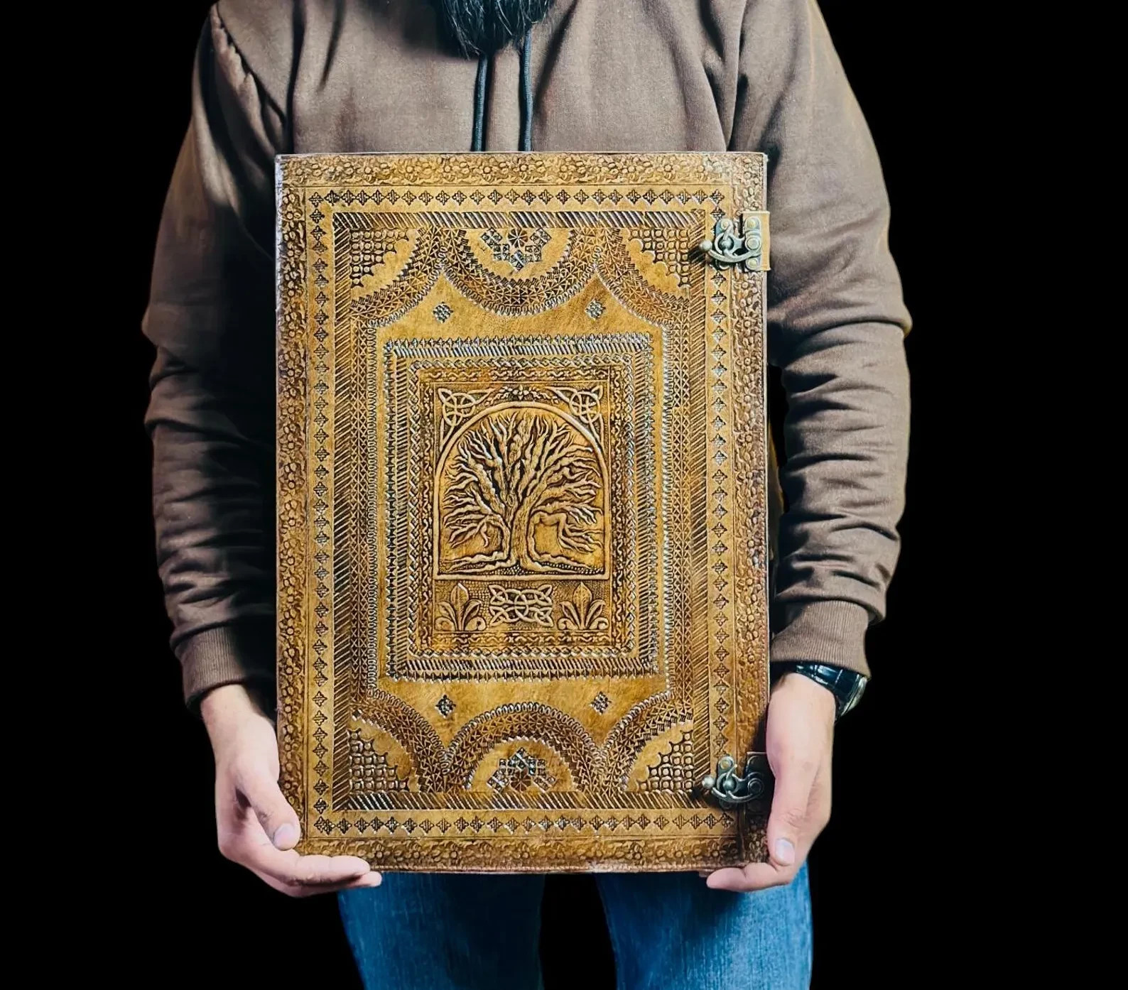 Extra Large 14x20 Leather Journal Personalized Gift for Him Her Birthday Gift