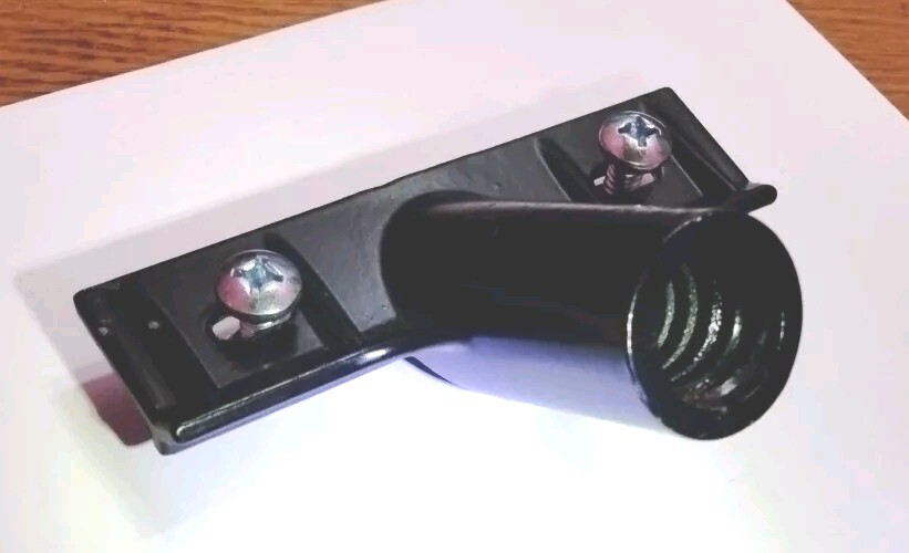 3 PACK of Bon Tool Black Cast Aluminum Broom Handle Threaded Bracket Replacement