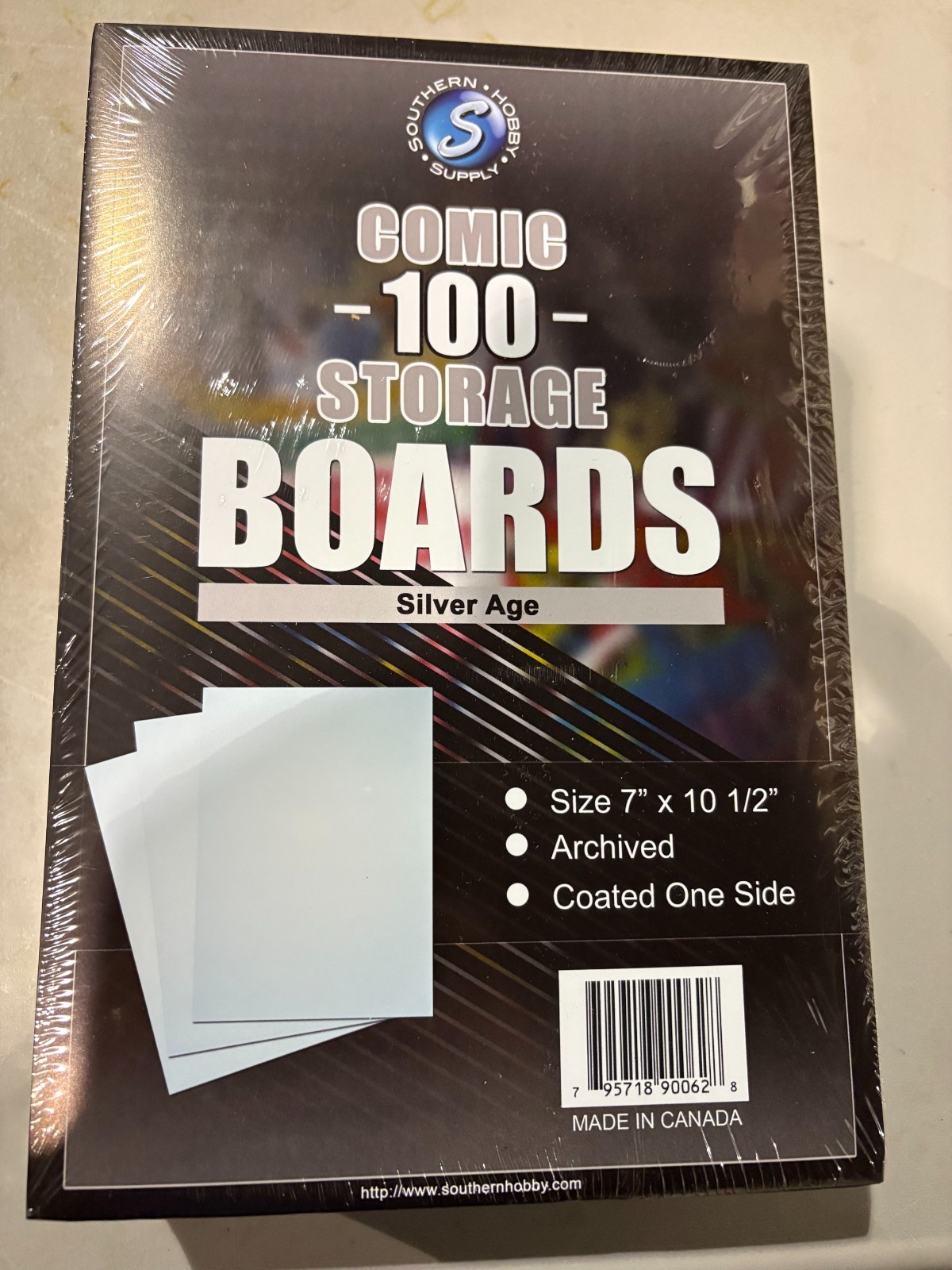 100 Comics Book Boards Acid Free Safe Storage Silver Size Comic 7" x 10 1/2"