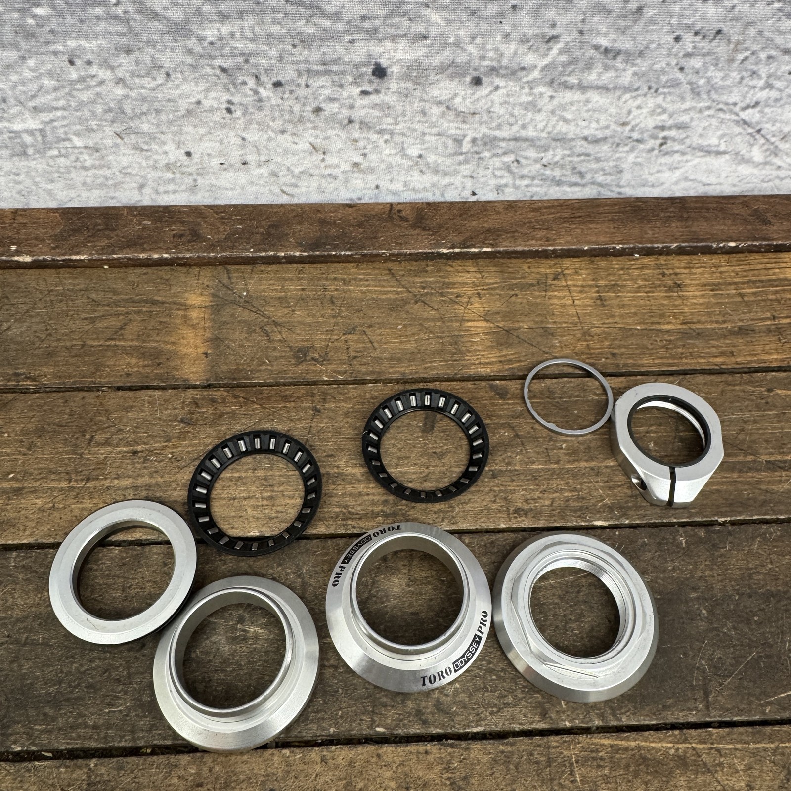 Odyssey Toro Pro 1 1/8 Threaded Headset 34mm 90s MTB Silver NOS Needle Bearings