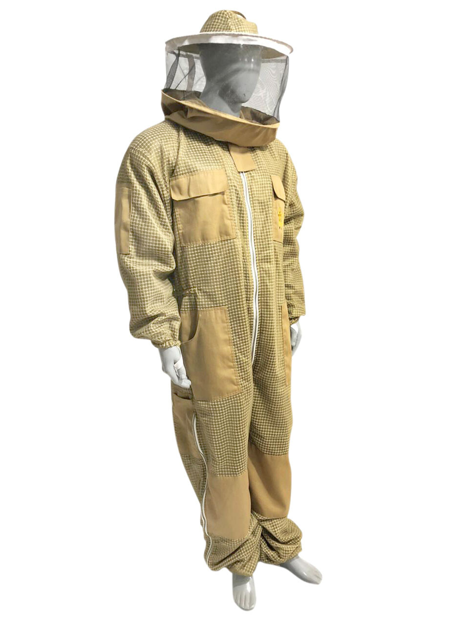 3 Layer Ventilated Suit round and fencing veil bee suit beekeeper round veil