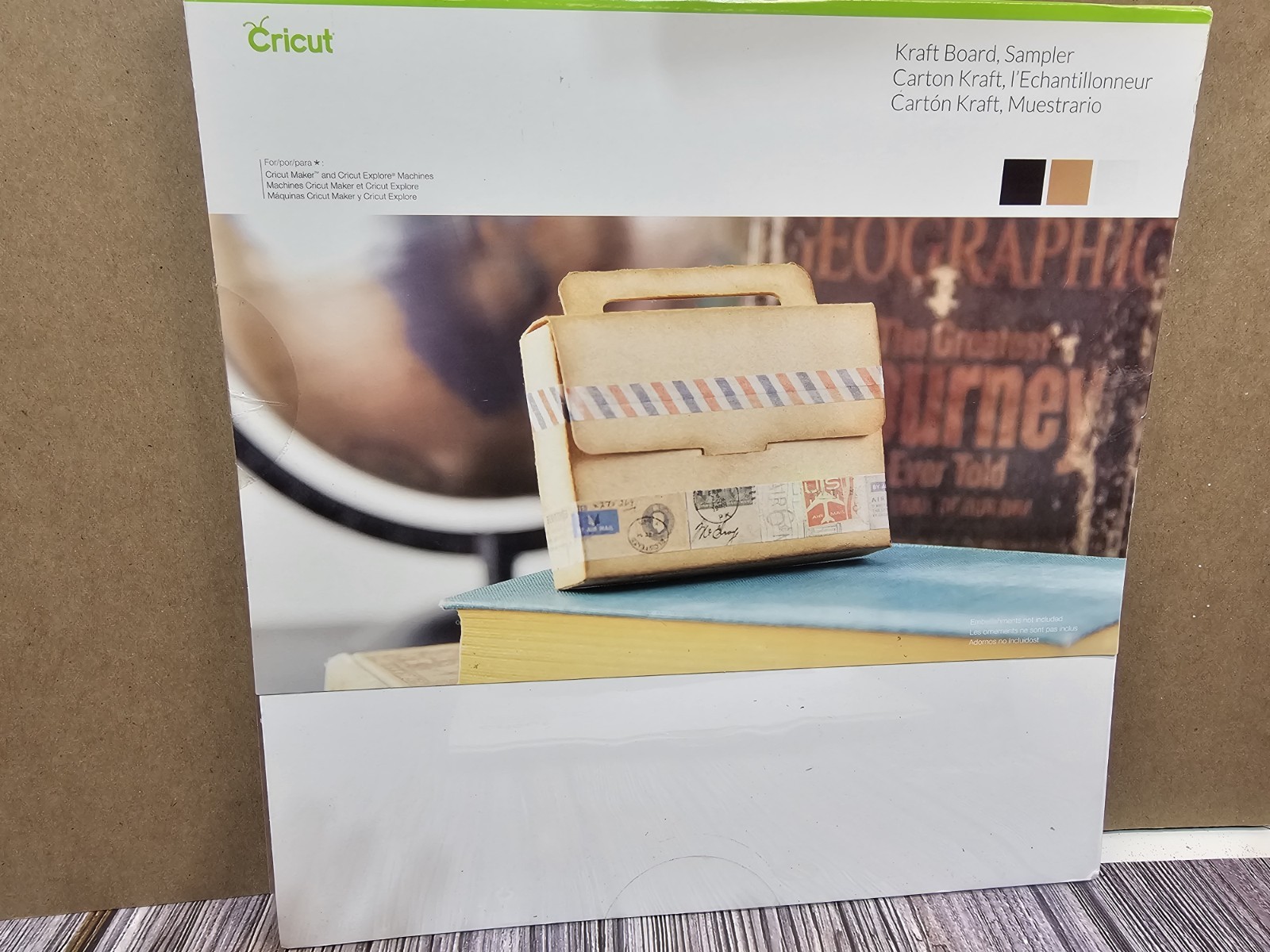 Cricut Kraft Board  Sampler Pack 30 Sheets 12x12 Natural, Black & White