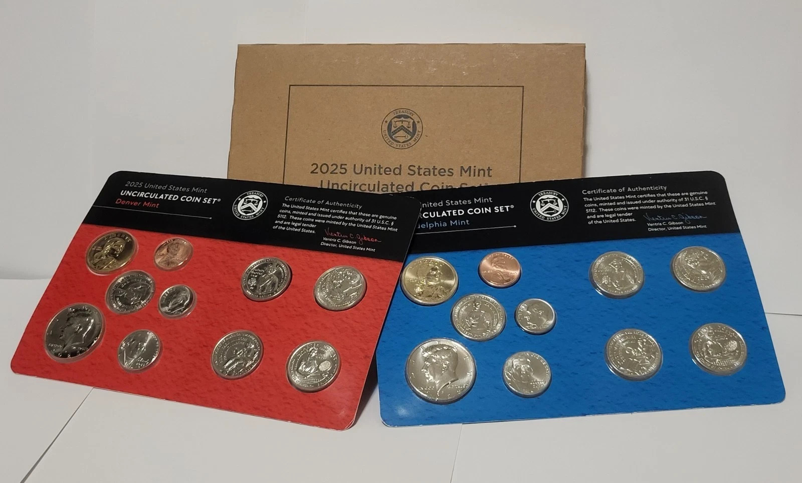 2025 US MINT UNCIRCULATED DENVER & PHILADELPHIA SET 20 COINS SEALED BOX 25RJ %.