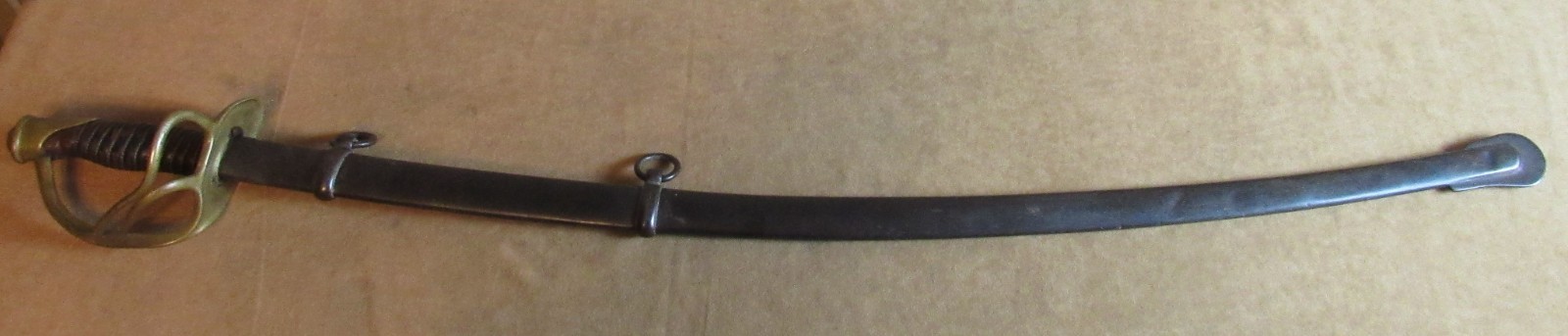 Civil War original Ames 1864 M 1860 Cavalry Saber Sword with Scabbard