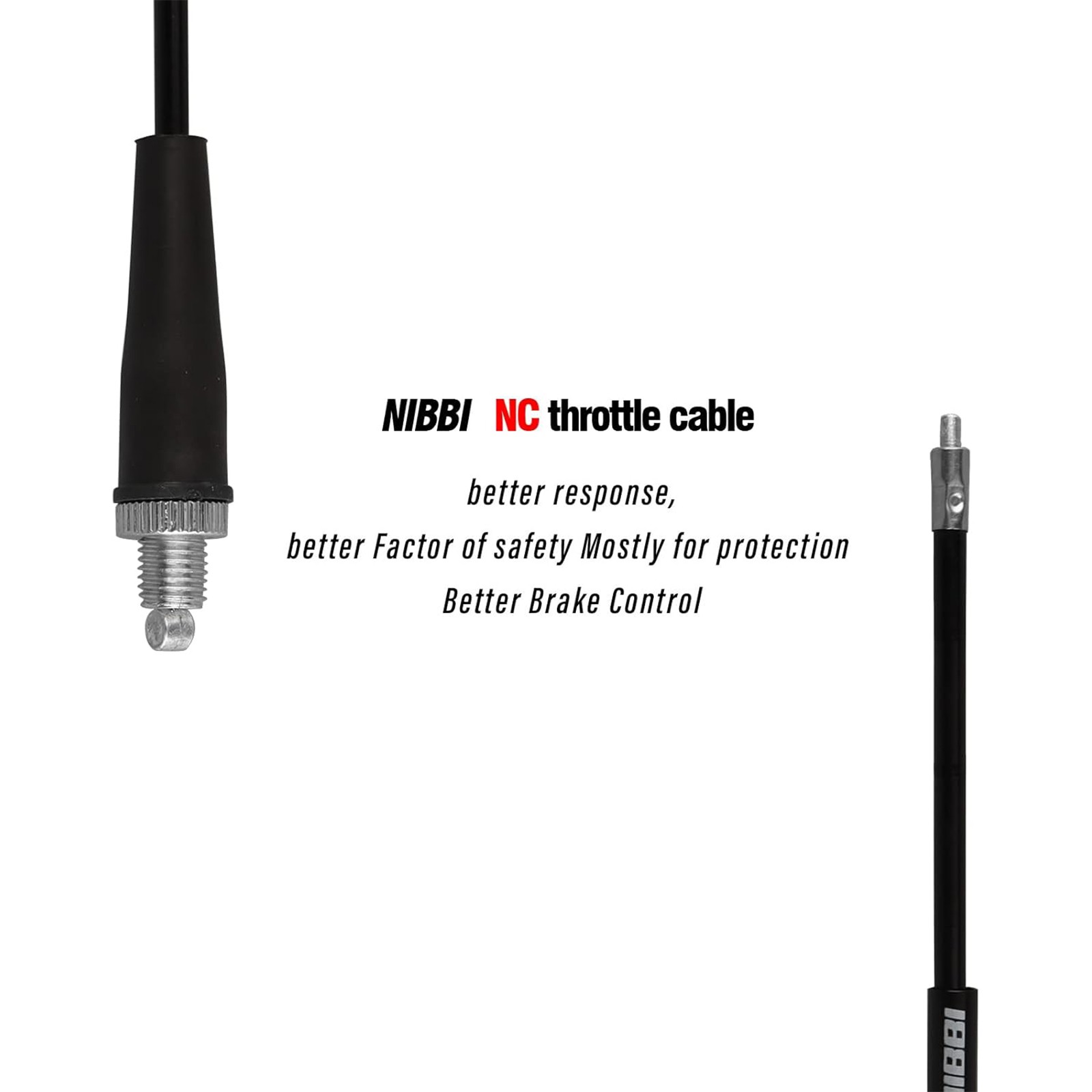 NIBBI 40.3" Adjustable Throttle Cable Fit YAMAHA Kawasaki Honda Apollo Motocross