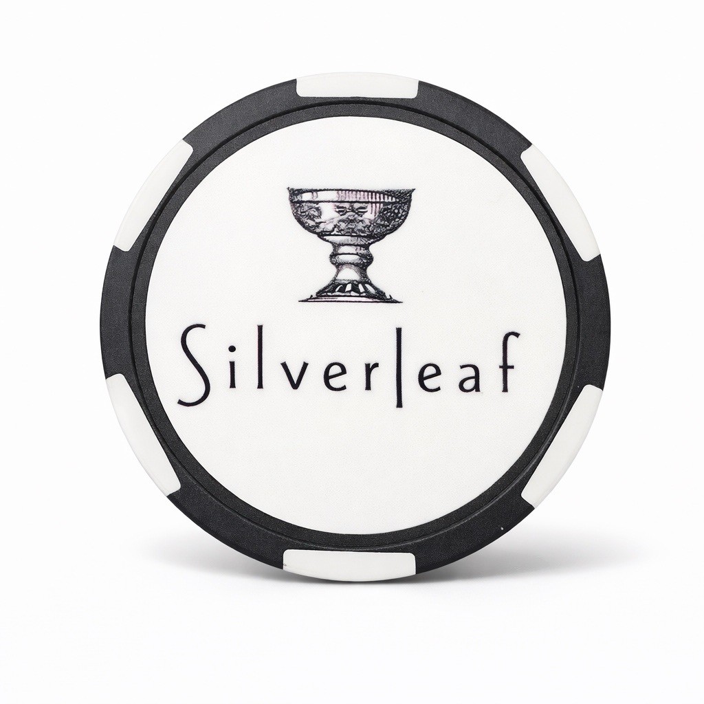 Silver Leaf Club - Poker Chip Golf Marker