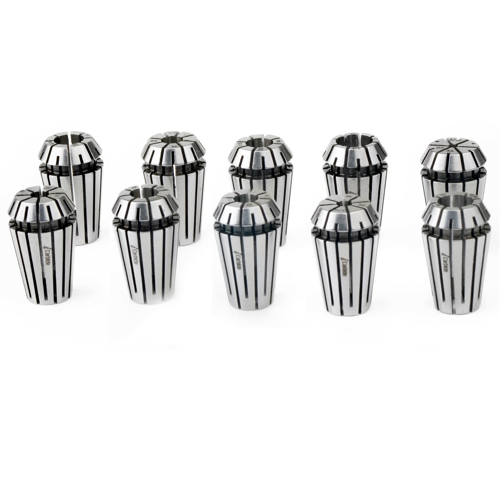 ULTRA PRECISION ER16 COLLET SET 3/32 TO 3/8" 10PCS TIR0.0002"/5μm CNC TOOLS