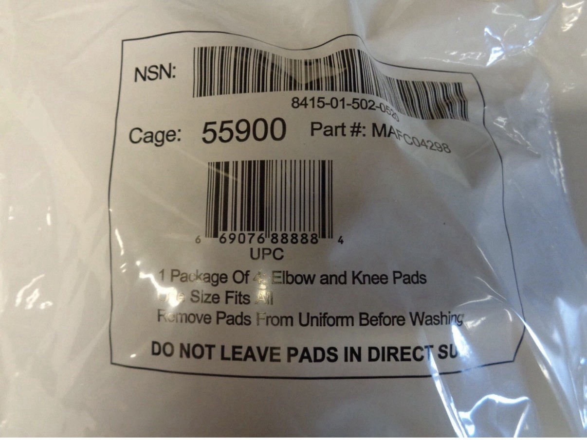 USGI Military Army Uniform Foam Insert Elbow & Knee Pads 8415-01-502-0520 C-20