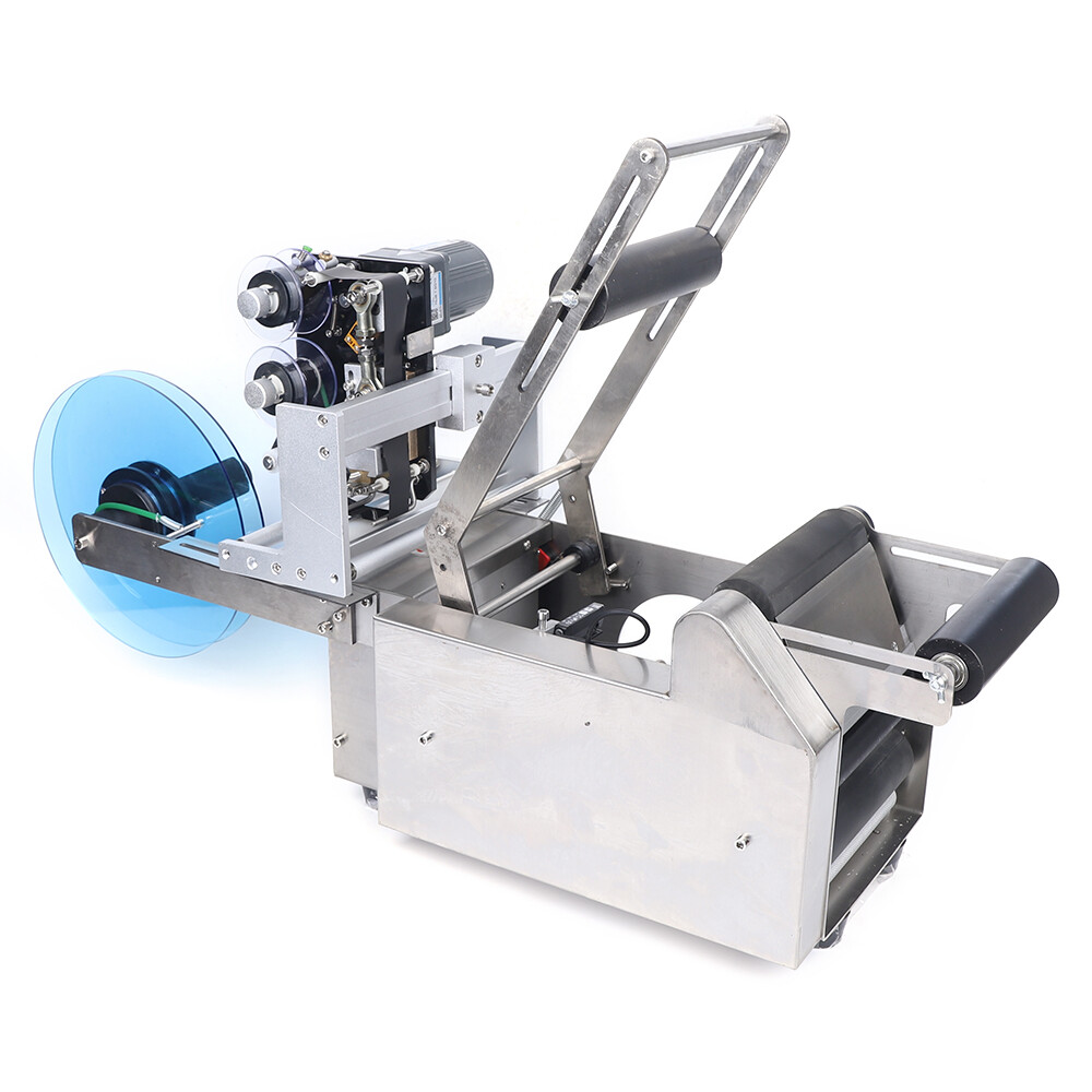 Semi-automatic Round Bottle Labeling Machine Production Date Marking Machine