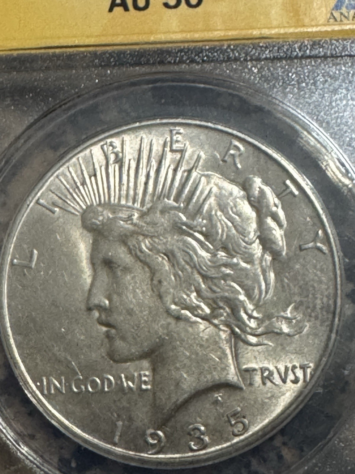 1935-s Peace Dollar, ANACS AU50, Better Date, Nice, Free Shipping