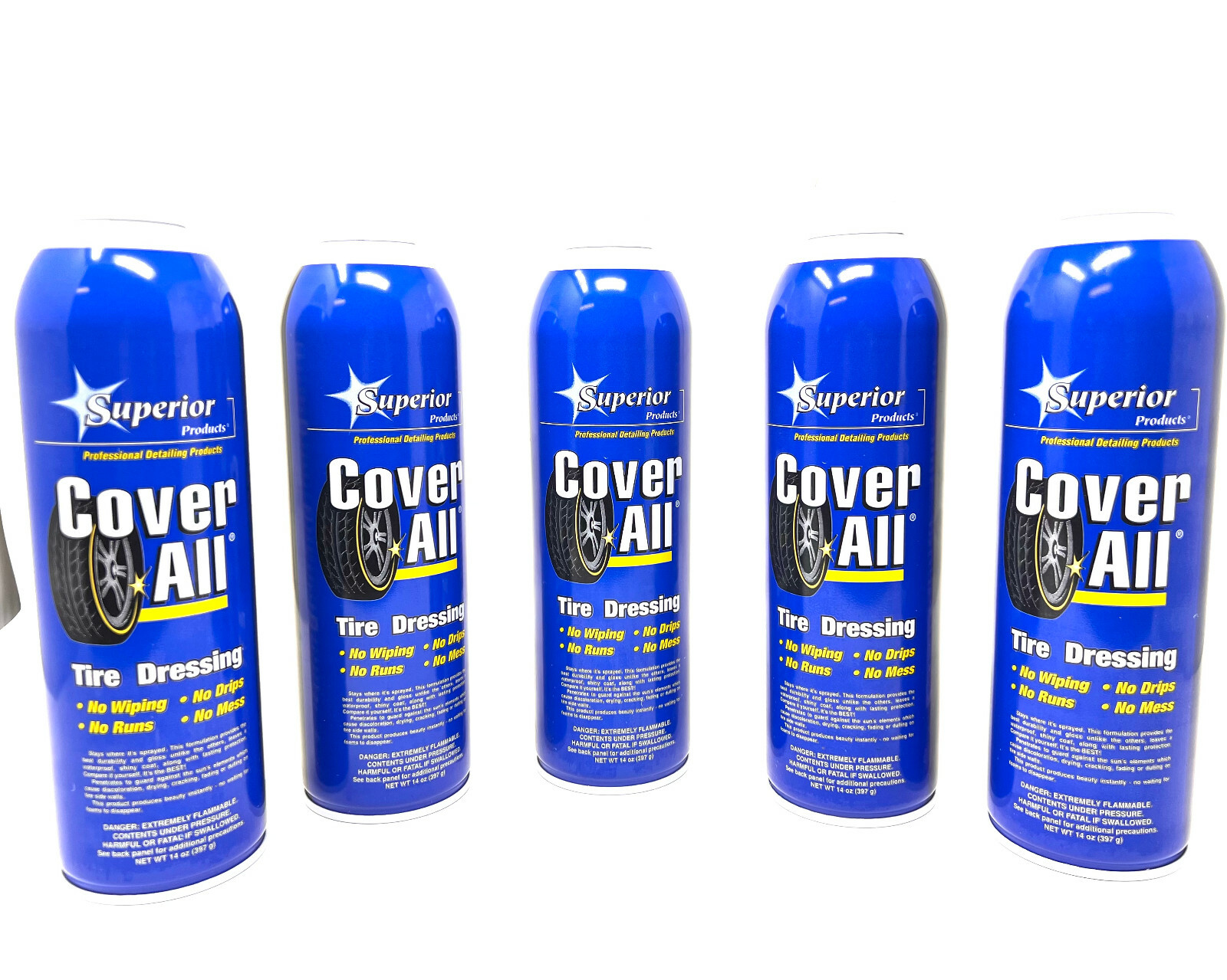 Superior Cover All Professional High Gloss Tire Shine 14oz Pack of 5