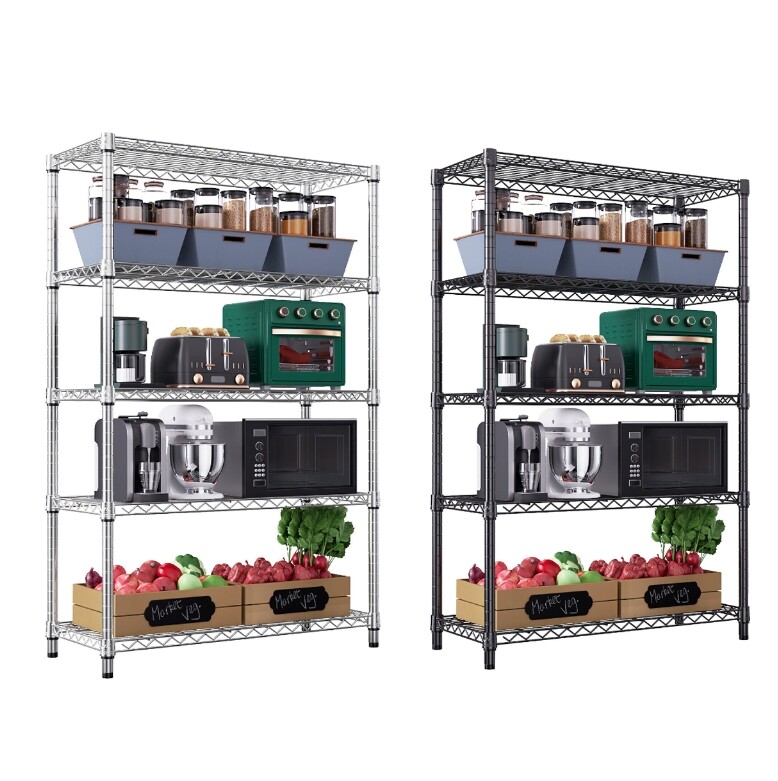 5-Tier Heavy Duty Shelving Shelves Storage Wire Rack Shelf 15.7" x 35.4" x 72.3"
