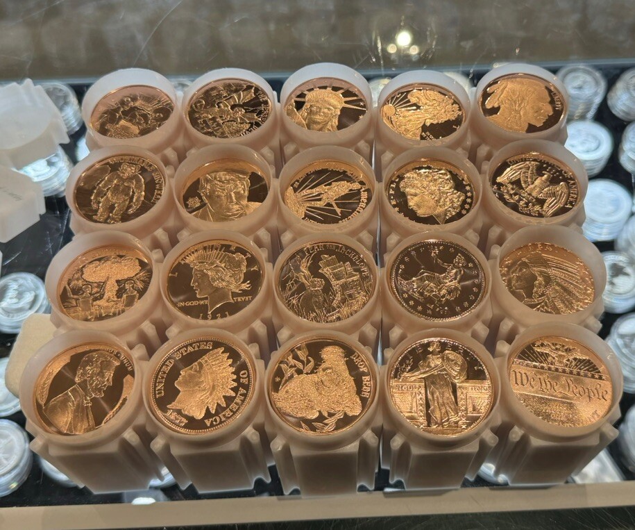 LOT OF 500 OZ Dealers Choice 1 OZ FINE COPPER ROUNDS - BULLION - FULL BOX OF 500