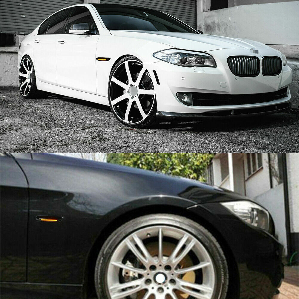 "SMOKE LENS" BMW E82 E88 E90 E92 LED Side Marker Light Signal Blinker Lamp Pair