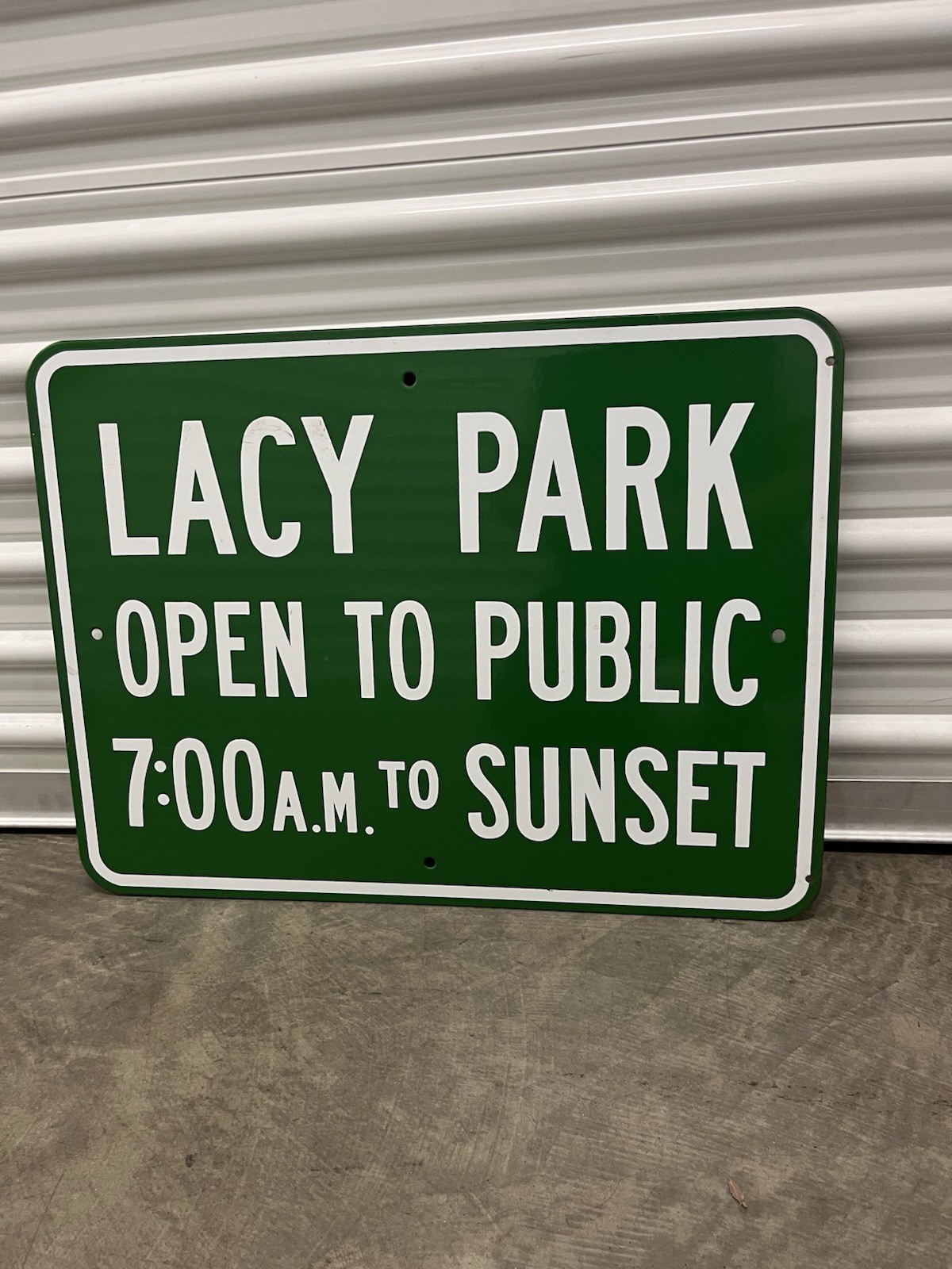 LACY PARK Porcelain sign SAN MARINO, CA BEAUTIFUL Sign!!!
