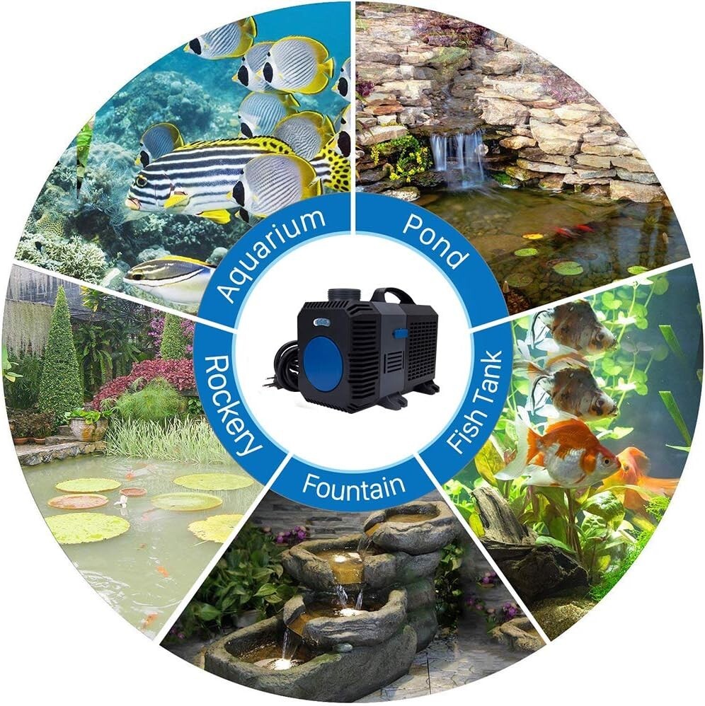 Submersible Water Pump for Aquarium Fish Pond Hydroponics 3200GPH - 4200GPH