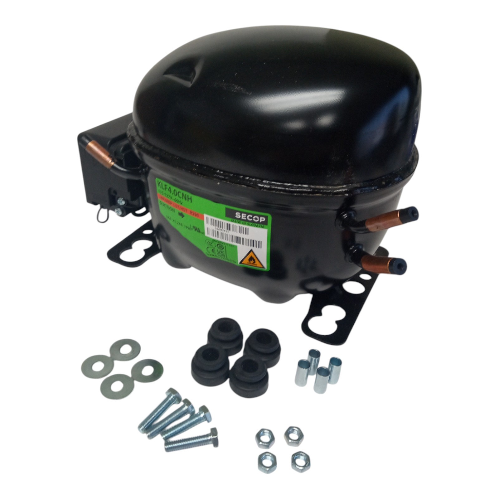 Secop KLF4.0CNH R290 Refrigeration Compressor 1429 BTU MBP 115V 60 Hz