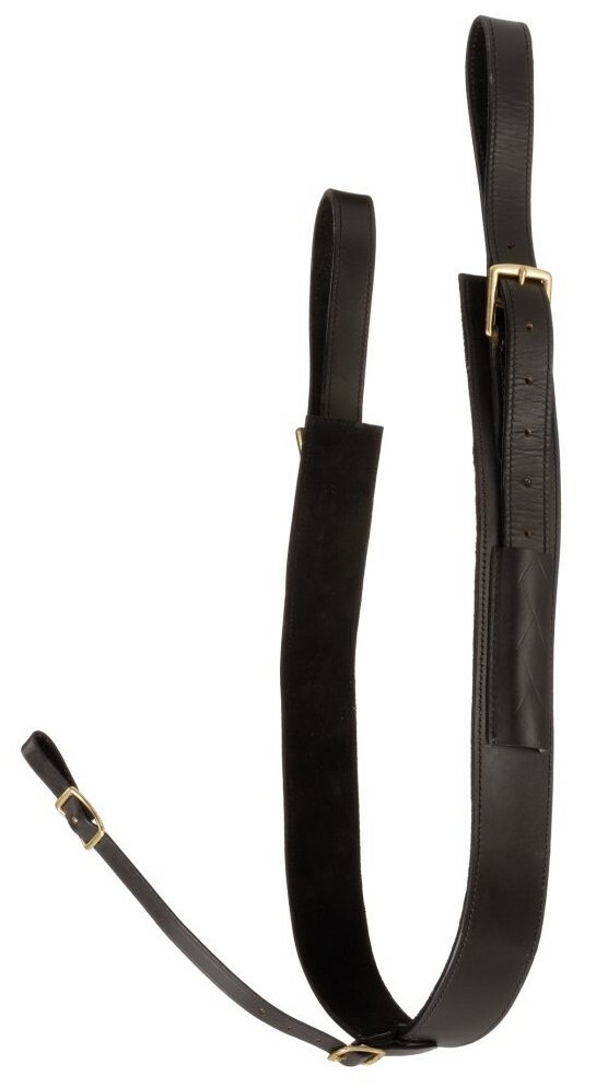 Australian Saddle Back Flank Strap - Leather - Black or Brown - Back Cinch