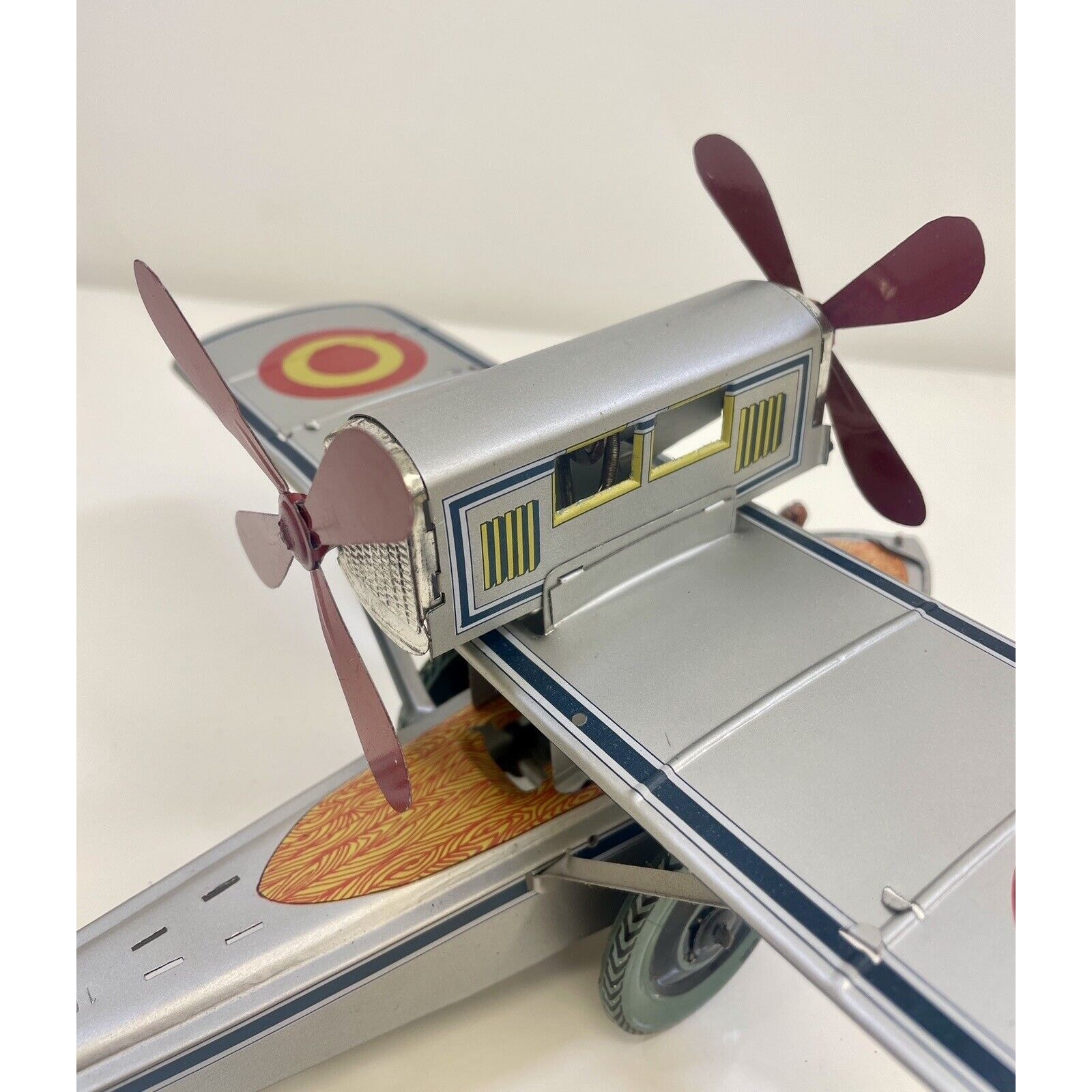 Paya Seaplane Airplane Windup Tin Toy Clockwork Spain