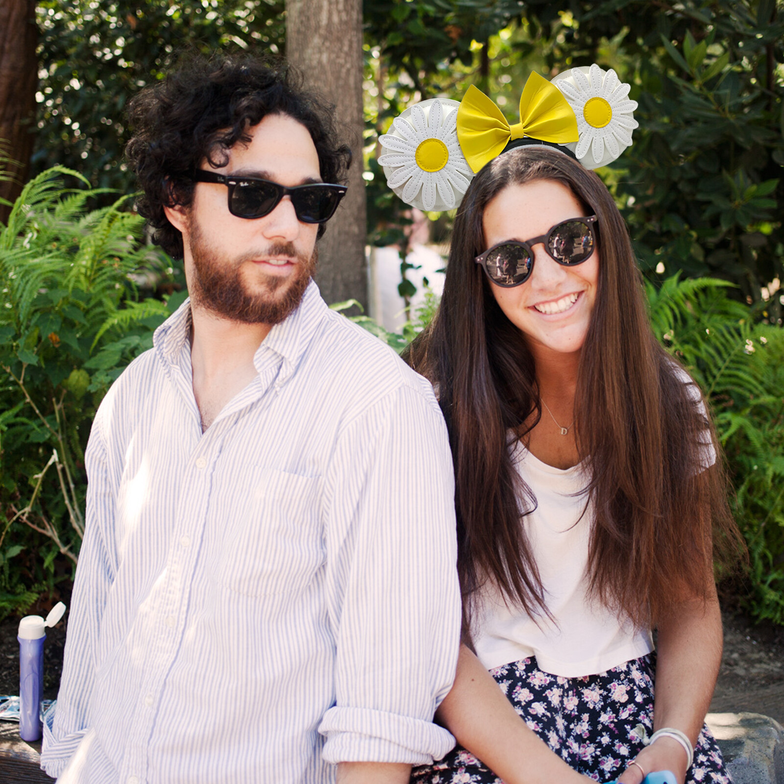 Yellow DisneyParks Daisy Headband Minnie Ears White Chrysanthemum Loungefly