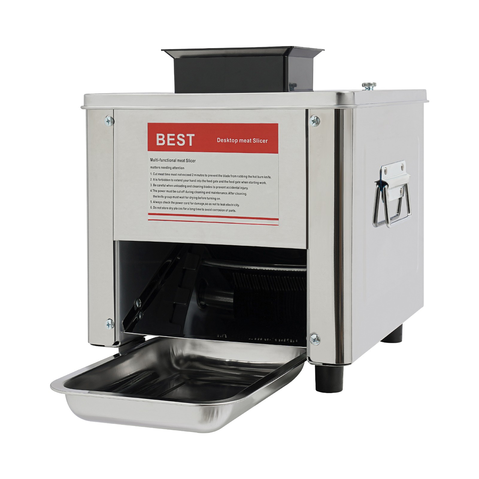 Meat Cutting Machine 150Kg/H Electric Meat Cutter Slicer 10mm Blade 850W 110V