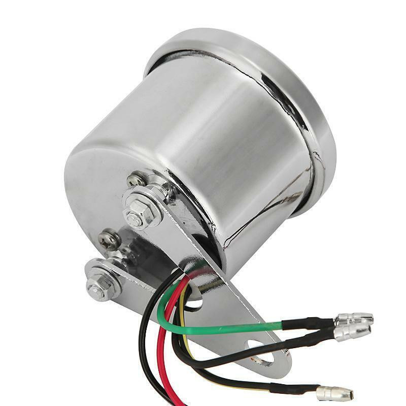 Universal Fit Motorcycle Tachometer with Clear LED Backlit Display
