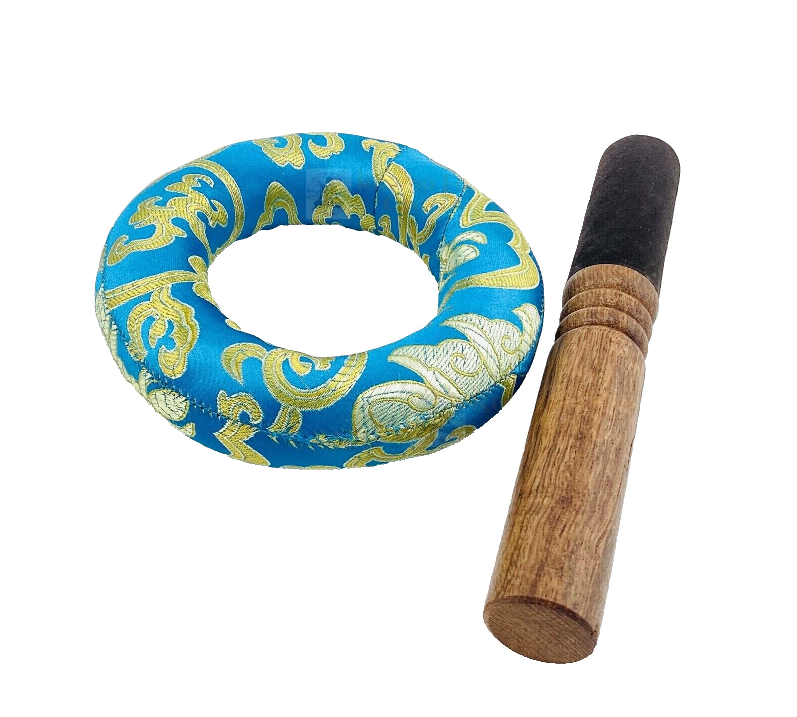 5" Singing Bowl Cushion with 7.5" Wooden Mallet Set.