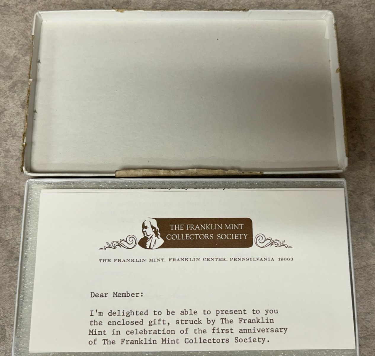 1971 Franklin Mint Apollo 14 Silver Medal - On Board Command Module