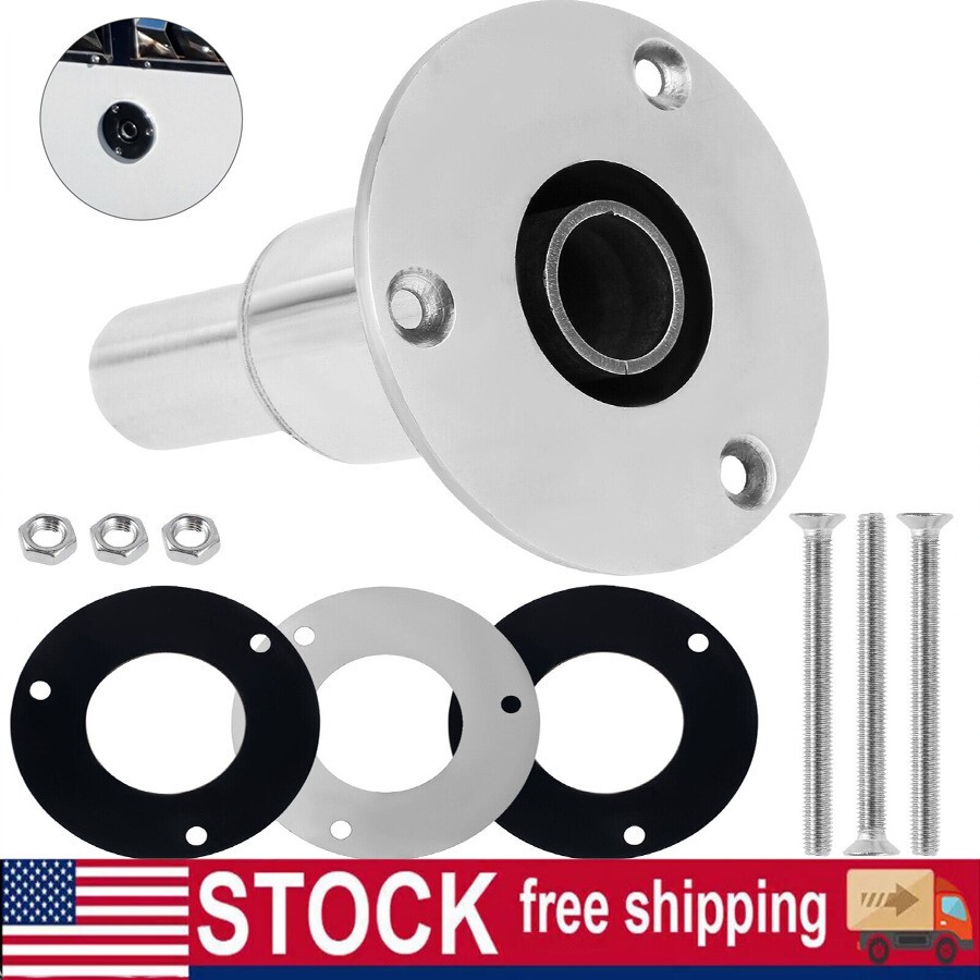 Thru Hull Exhaust Fitting, 24mm Stainless Steel 316, for Diesel Parking Heaters