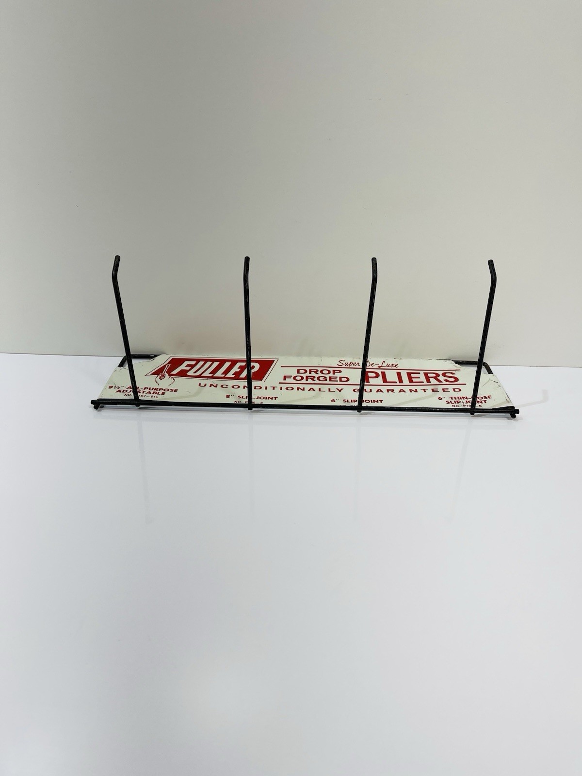 Fuller's Drop Forged Pliers Advertising Metal Store Display Rack Super De-Luxe