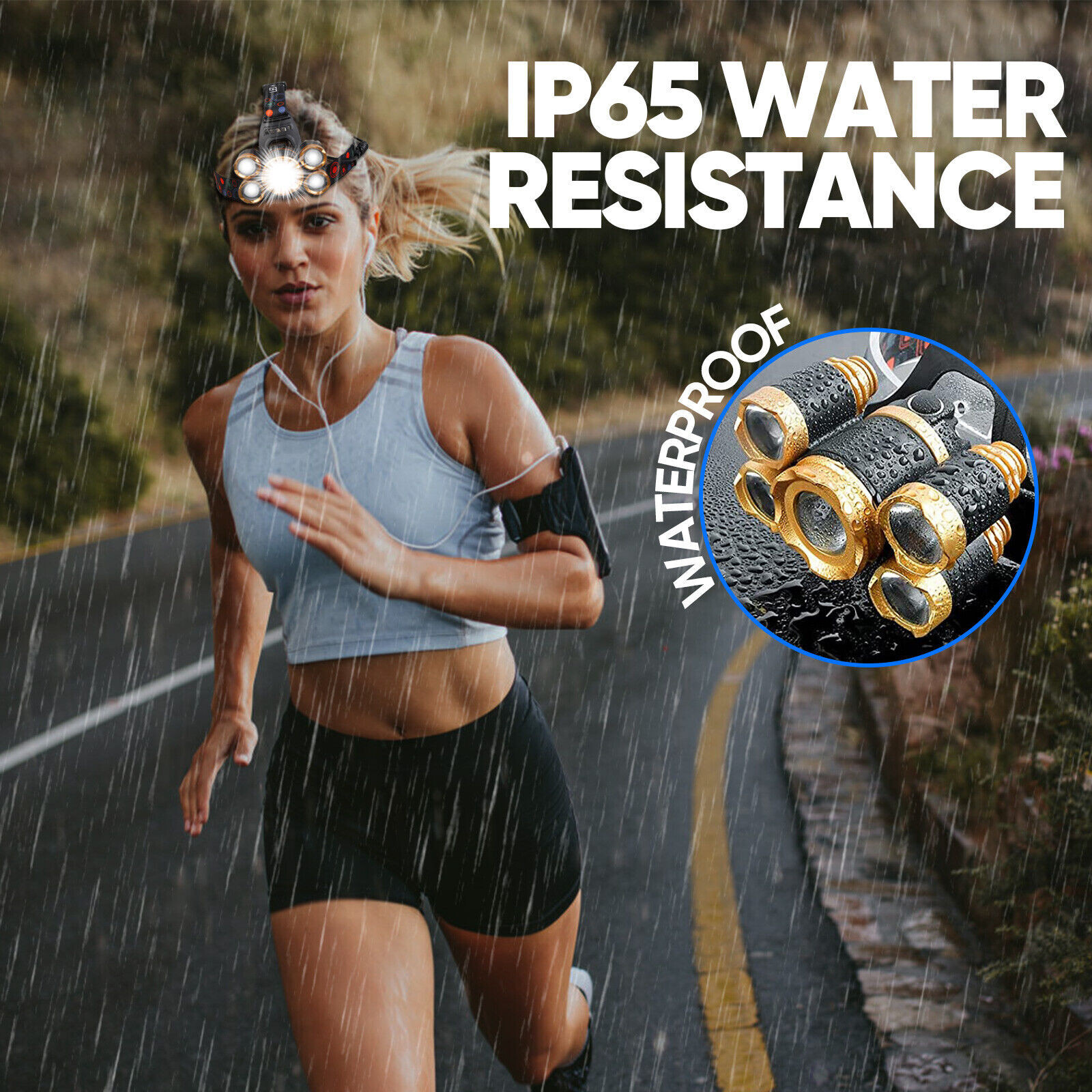 Super-bright 5 X LED Headlamp Headlight Flashlight Head Torch Lamp