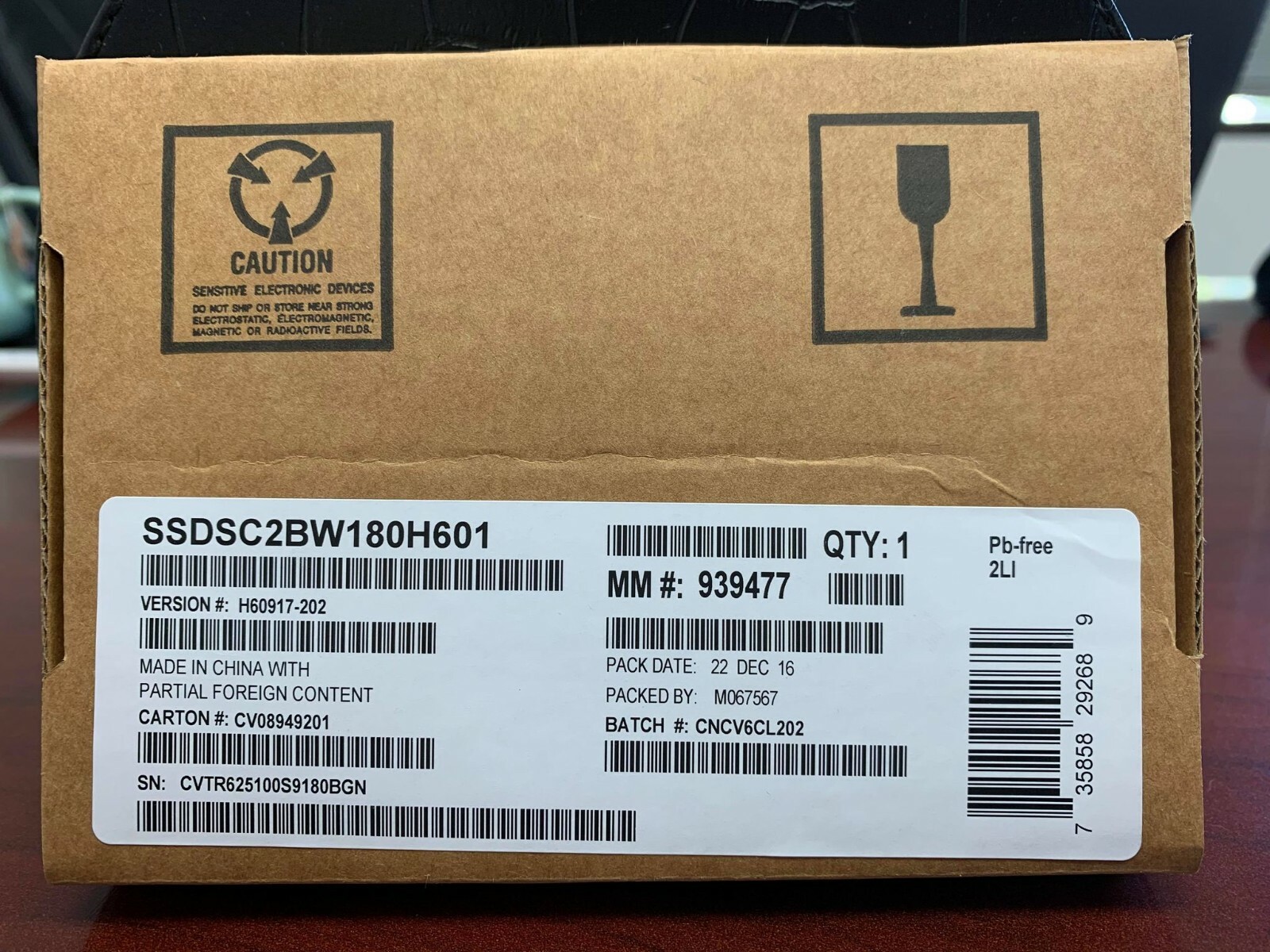 *UNUSED* INTEL SSD 535 Series 180GB SSDSC2BW180H601 - FREE SHIPPING