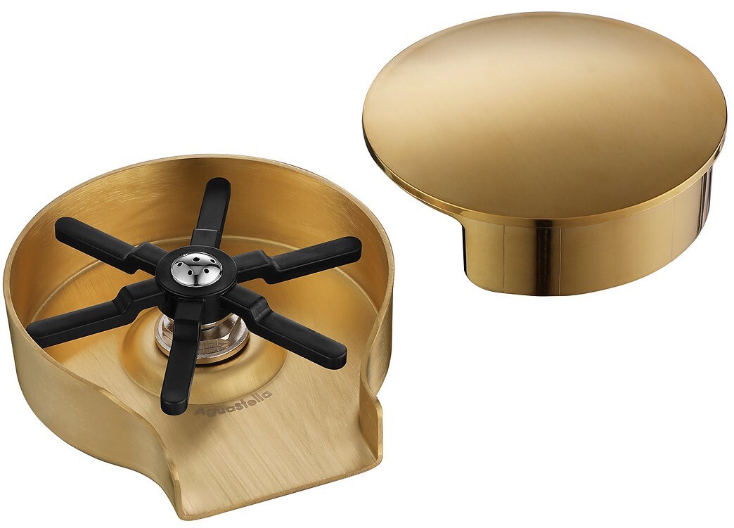 AguaStella Brushed Gold Stainless Steel Glass Rinser - WHOLESALE Available