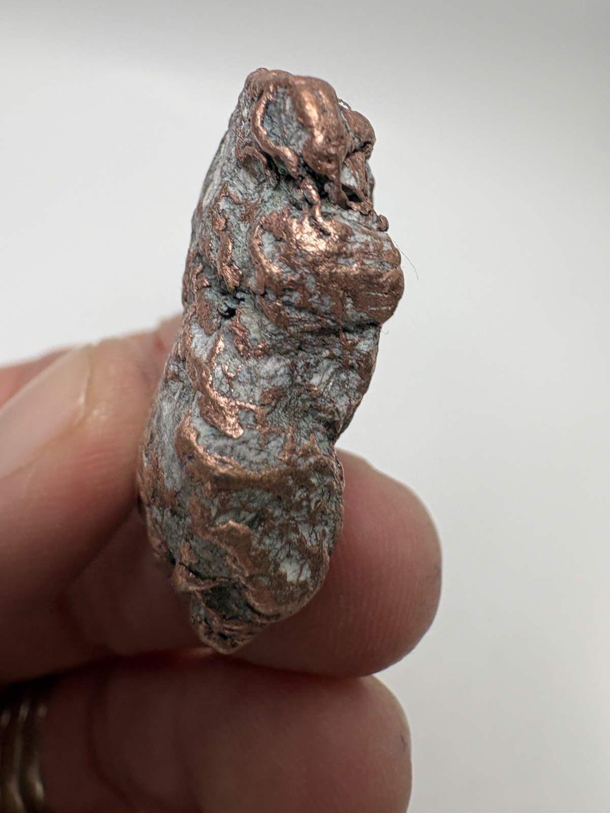 Pure Copper Rock Nugget Native Mineral Display Jewelry Specimen Upper Michigan