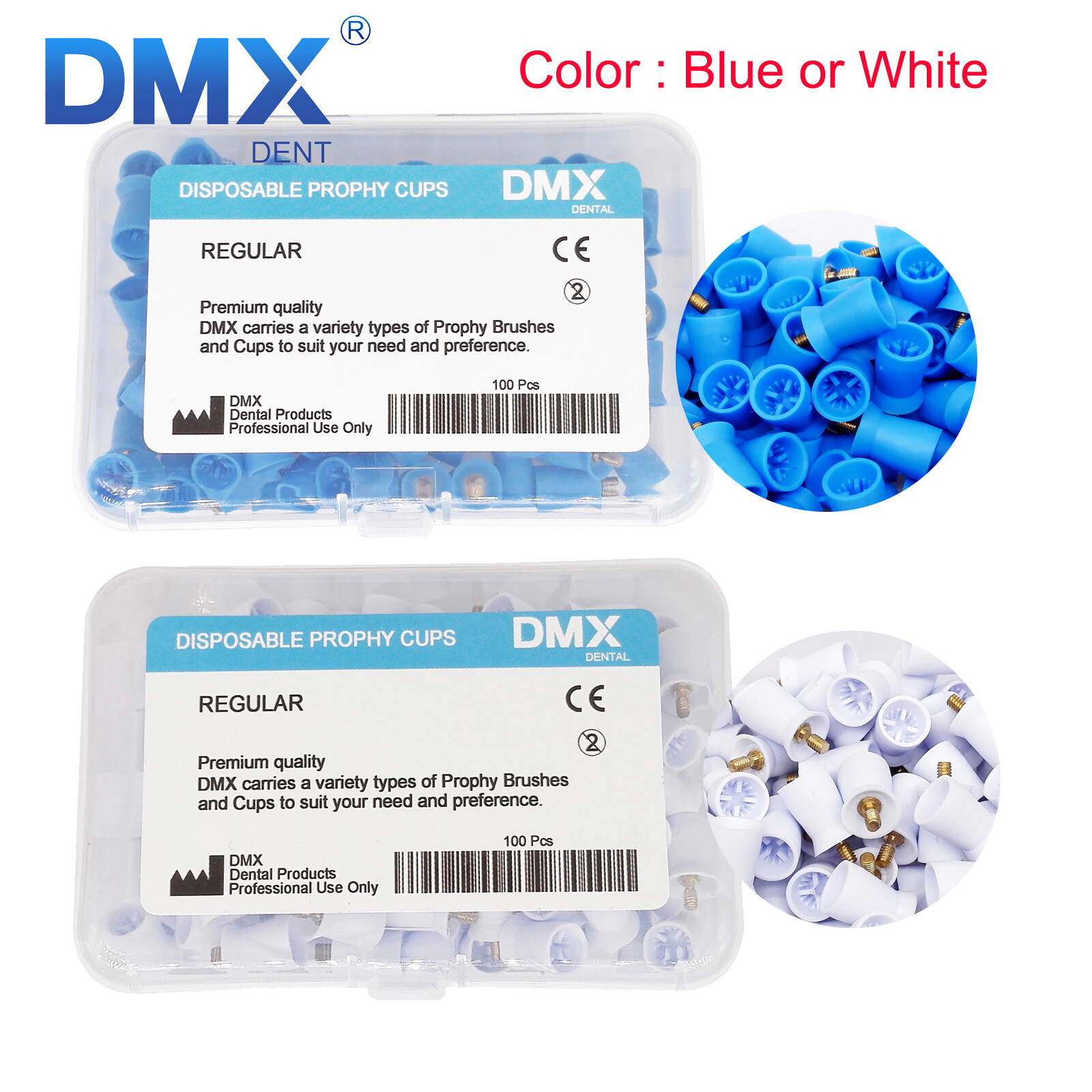 DMXDENT Dental Prophy Prophylaxis Polishing Cups Webbed Screw/Snap on Latch-Type