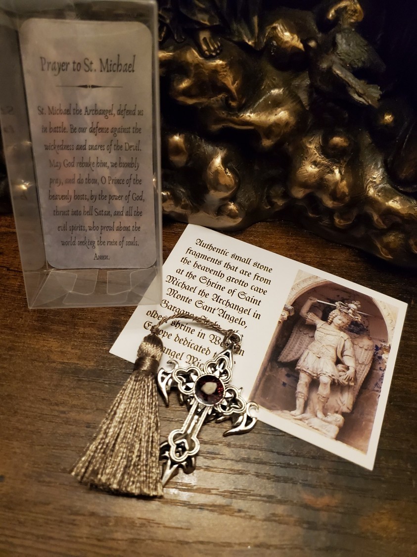 St. Michael Sword Cross Stone Cave Monte Sant’Angelo Gargano Italy