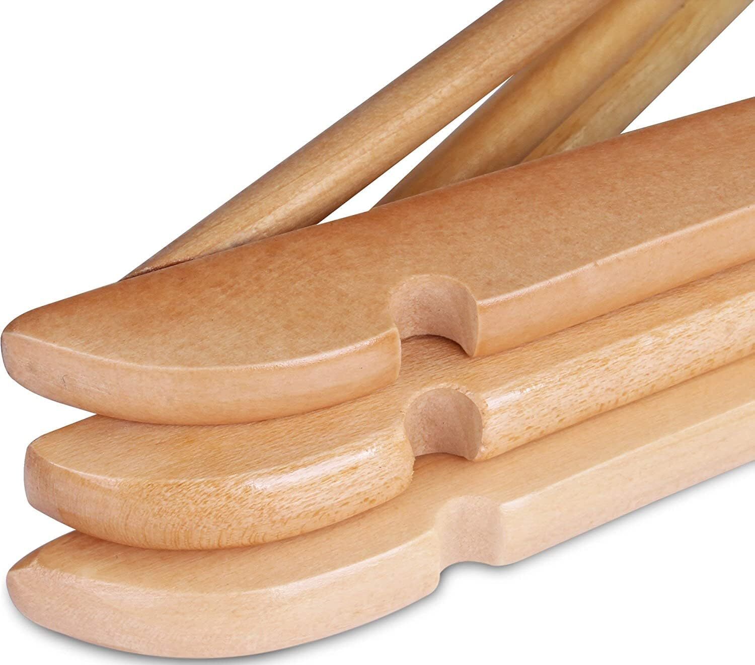 Wooden Hangers Pack of 20 & 80 Suit Hangers Premium Natural Finish Utopia Home