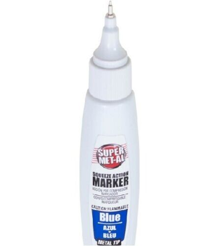 Super Met-Al 1296-1500 Squeeze Action Blue Paint Marker